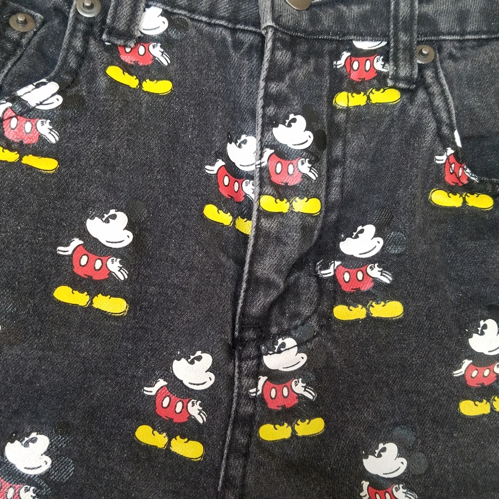 Disney | Mickey Mouse Jean shorts distressed jeans Size 26 - Picture 6 of 9